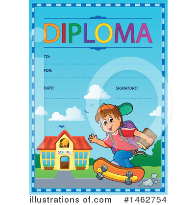 Royalty-Free (RF) Diploma Clipart Illustration by visekart - Stock Sample #1462754
