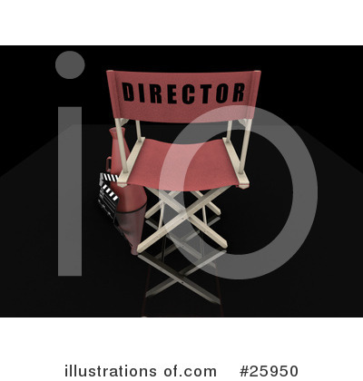 Royalty-Free (RF) Directors Chair Clipart Illustration by KJ Pargeter - Stock Sample #25950