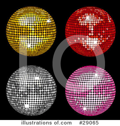 Royalty-Free (RF) Disco Balls Clipart Illustration by elaineitalia - Stock Sample #29065