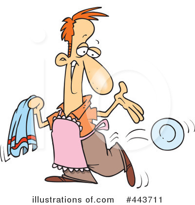 Washing Dishes Clipart #443711 by toonaday