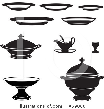 Dishes Clipart #59060 by Frisko
