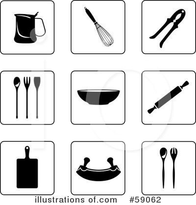 Royalty-Free (RF) Dishes Clipart Illustration by Frisko - Stock Sample #59062