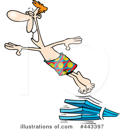 Royalty-Free (RF) Diving Board Clipart Illustration by toonaday - Stock Sample #443397