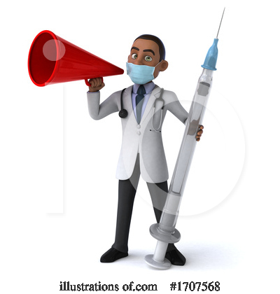 Young Black Male Doctor Clipart #1707568 by Julos