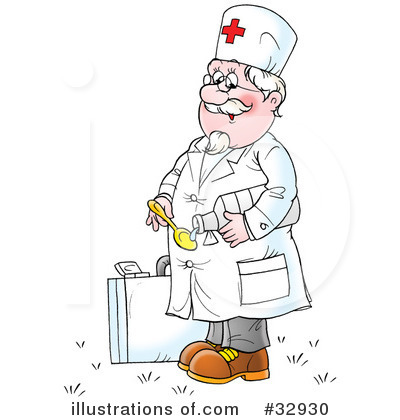 Royalty-Free (RF) Doctor Clipart Illustration by Alex Bannykh - Stock Sample #32930