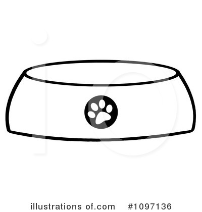 Royalty-Free (RF) Dog Bowl Clipart Illustration by Hit Toon - Stock Sample #1097136