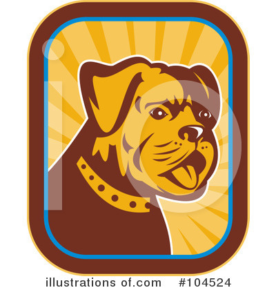 Royalty-Free (RF) Dog Clipart Illustration by patrimonio - Stock Sample #104524