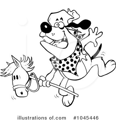 Stick Horse Clipart #1045446 by toonaday