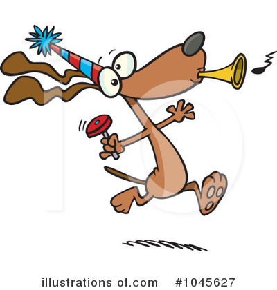 Royalty-Free (RF) Dog Clipart Illustration by toonaday - Stock Sample #1045627
