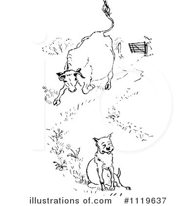 Royalty-Free (RF) Dog Clipart Illustration by Prawny Vintage - Stock Sample #1119637