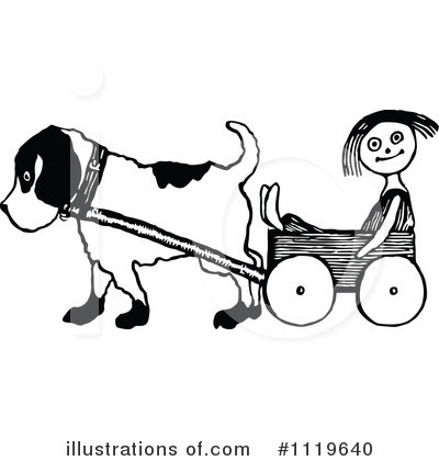 Royalty-Free (RF) Dog Clipart Illustration by Prawny Vintage - Stock Sample #1119640