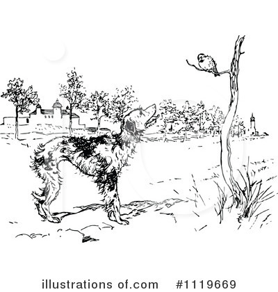 Royalty-Free (RF) Dog Clipart Illustration by Prawny Vintage - Stock Sample #1119669