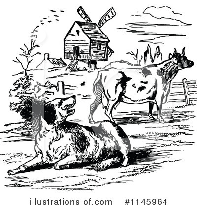 Royalty-Free (RF) Dog Clipart Illustration by Prawny Vintage - Stock Sample #1145964