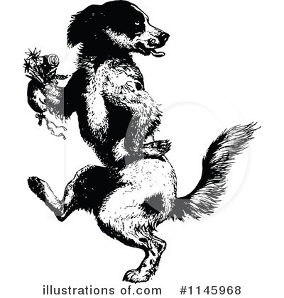 Royalty-Free (RF) Dog Clipart Illustration by Prawny Vintage - Stock Sample #1145968