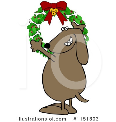 Christmas Wreath Clipart #1151803 by djart
