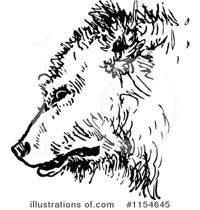 Royalty-Free (RF) Dog Clipart Illustration by Prawny Vintage - Stock Sample #1154645