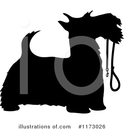 Dog Silhouette Clipart #1173026 by Maria Bell