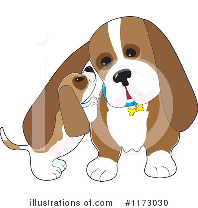Basset Hounds Clipart #1173030 by Maria Bell
