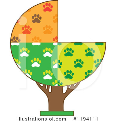 Paw Prints Clipart #1194111 by Maria Bell