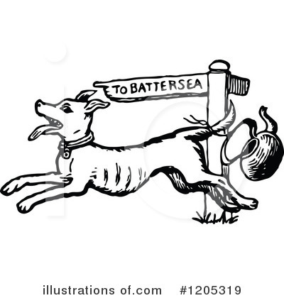 Royalty-Free (RF) Dog Clipart Illustration by Prawny Vintage - Stock Sample #1205319