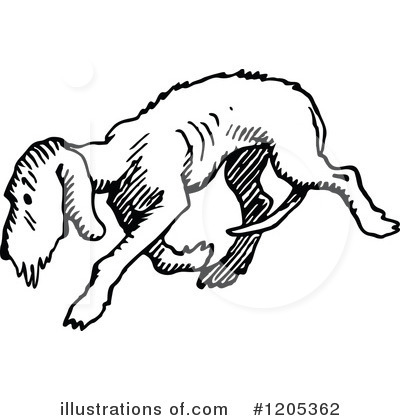 Royalty-Free (RF) Dog Clipart Illustration by Prawny Vintage - Stock Sample #1205362