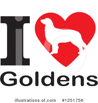 Golden Retriever Clipart #1251756 by Johnny Sajem