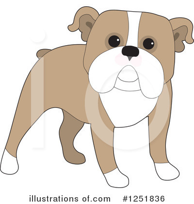 Bulldog Clipart #1251836 by Maria Bell