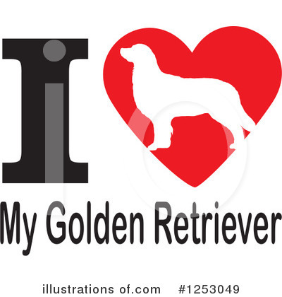 Golden Retriever Clipart #1253049 by Johnny Sajem
