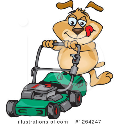 Lawn Mower Clipart #1264247 by Dennis Holmes Designs