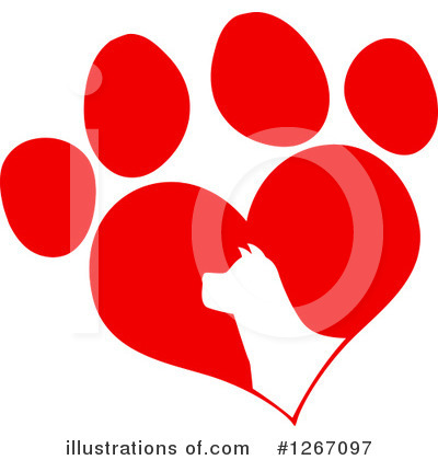 Paw Print Clipart #1267097 by Hit Toon