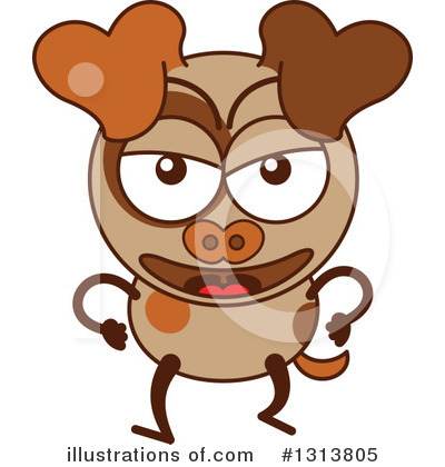 Royalty-Free (RF) Dog Clipart Illustration by Zooco - Stock Sample #1313805