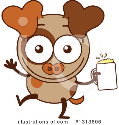 Royalty-Free (RF) Dog Clipart Illustration by Zooco - Stock Sample #1313806
