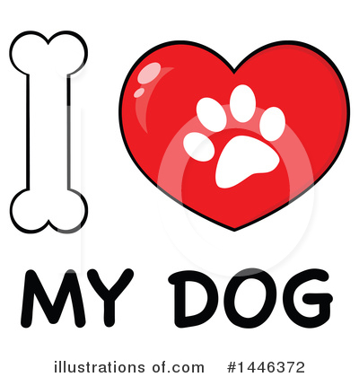Royalty-Free (RF) Dog Clipart Illustration by Hit Toon - Stock Sample #1446372