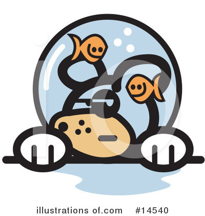 Fish Bowl Clipart #14540 by Andy Nortnik