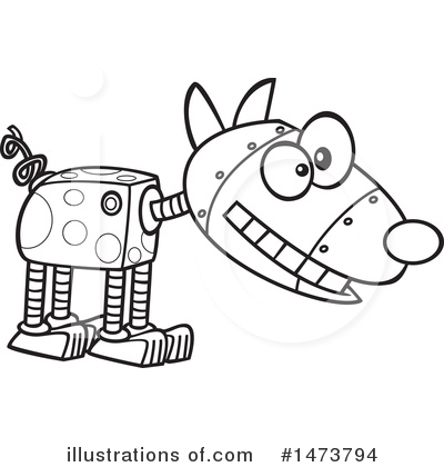 Dog Robot Clipart #1473794 by toonaday