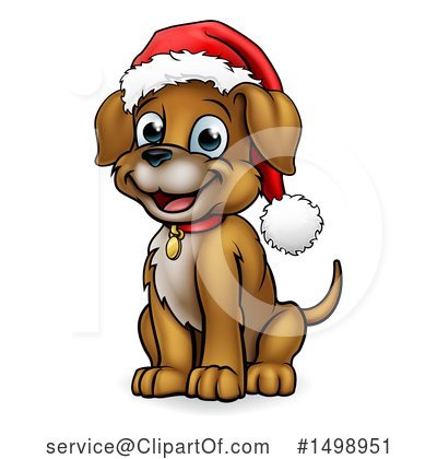 Christmas Puppy Clipart #1498951 by AtStockIllustration