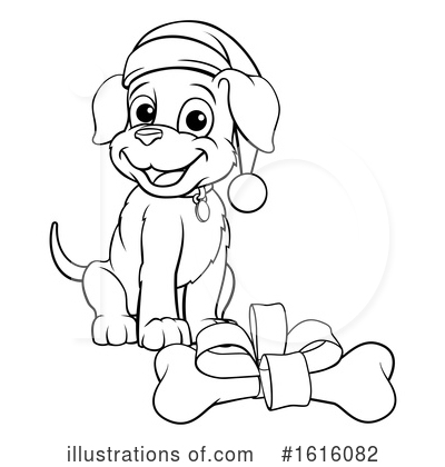 Christmas Puppy Clipart #1616082 by AtStockIllustration