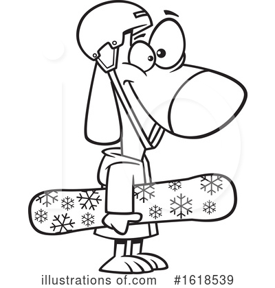 Snowboarding Clipart #1618539 by toonaday