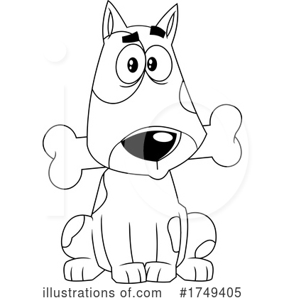 Royalty-Free (RF) Dog Clipart Illustration by Hit Toon - Stock Sample #1749405