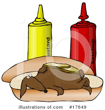 Hot Dogs Clipart #17649 by Dennis Cox