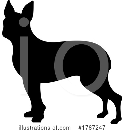 Dog Silhouette Clipart #1787247 by Lal Perera