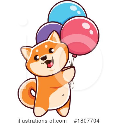 Party Balloons Clipart #1807704 by Vector Tradition SM