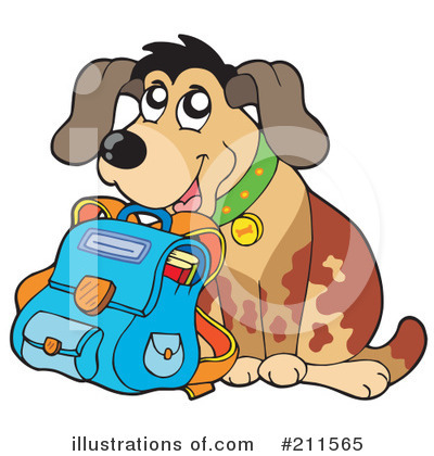 Royalty-Free (RF) Dog Clipart Illustration by visekart - Stock Sample #211565