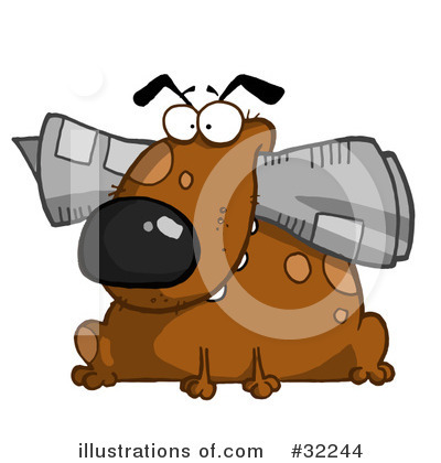 Royalty-Free (RF) Dog Clipart Illustration by Hit Toon - Stock Sample #32244