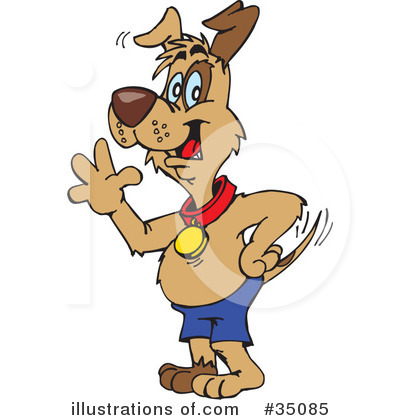Royalty-Free (RF) Dog Clipart Illustration by Dennis Holmes Designs - Stock Sample #35085