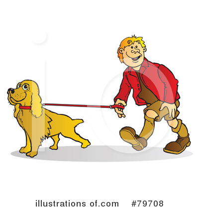 Royalty-Free (RF) Dog Walker Clipart Illustration by Snowy - Stock Sample #79708