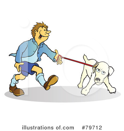 Royalty-Free (RF) Dog Walker Clipart Illustration by Snowy - Stock Sample #79712
