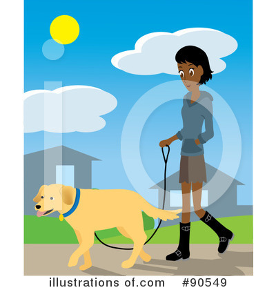 Royalty-Free (RF) Dog Walker Clipart Illustration by Rosie Piter - Stock Sample #90549