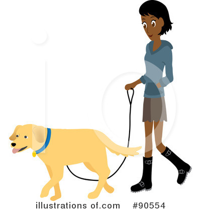 Royalty-Free (RF) Dog Walker Clipart Illustration by Rosie Piter - Stock Sample #90554