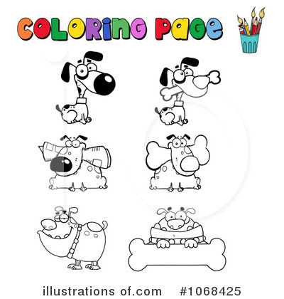 Royalty-Free (RF) Dogs Clipart Illustration by Hit Toon - Stock Sample #1068425